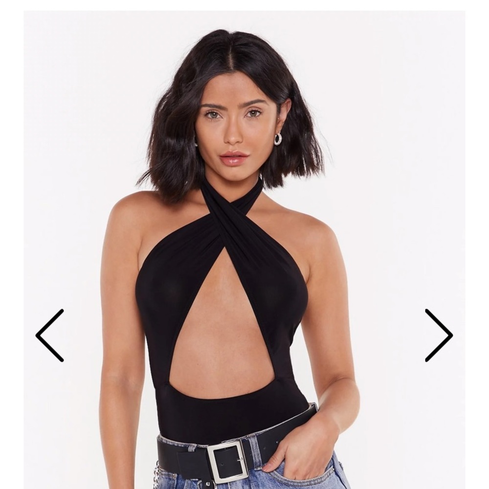Nasty Gal Bodysuit. Black and size 4. Never Worn.